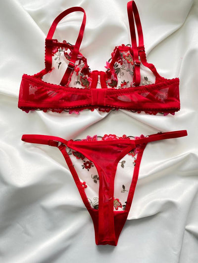 Ensemble Lingerie Éclat Rouge A-133