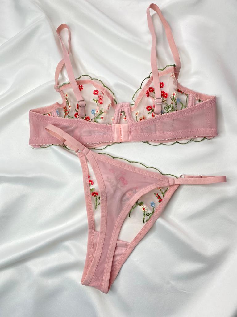 Ensemble Lingerie Jardin Pastel A-133