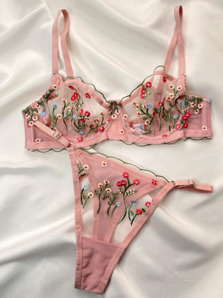 Ensemble Lingerie Jardin Pastel A-133
