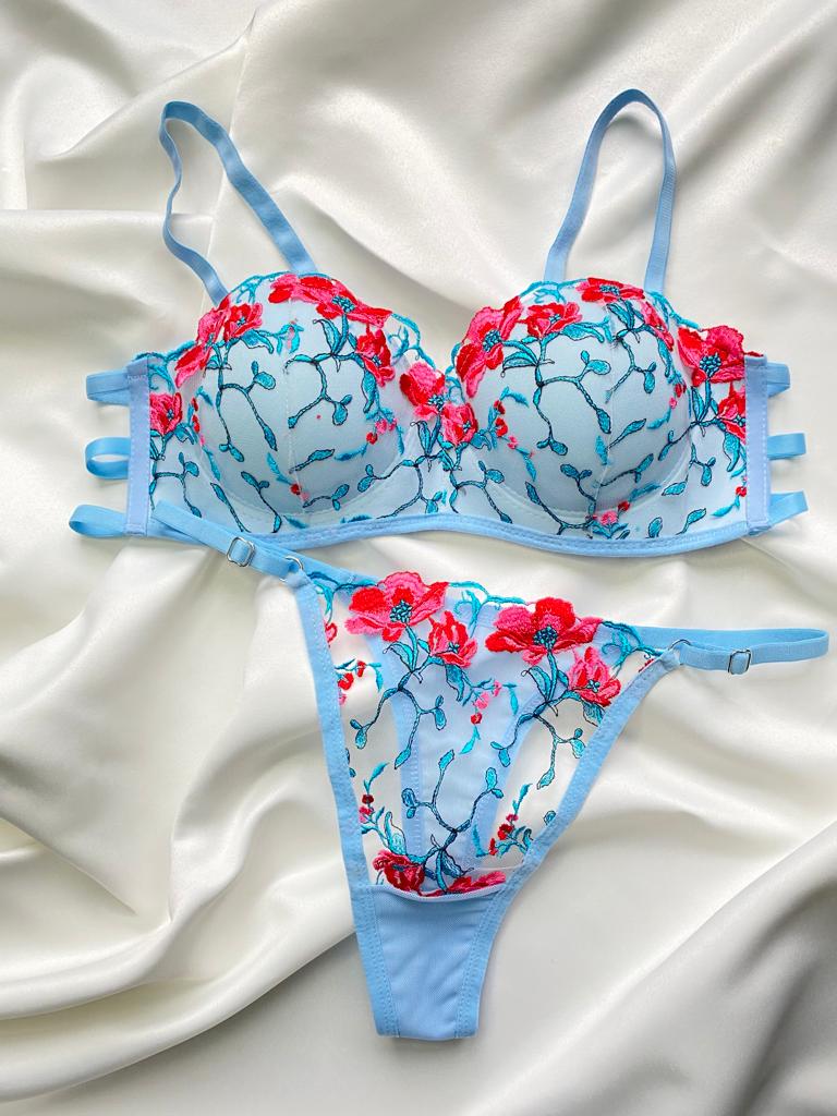 Ensemble Lingerie Rose Pastel A-143